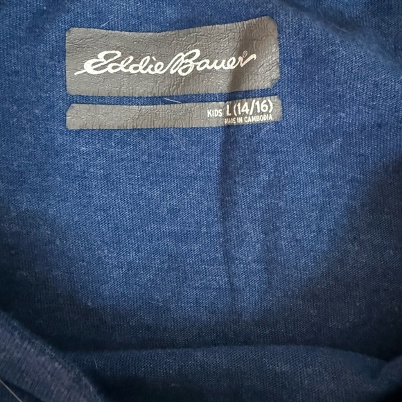 Eddie Bauer Kids Blue Multi-Stripe Tee - Picture 3 of 3
